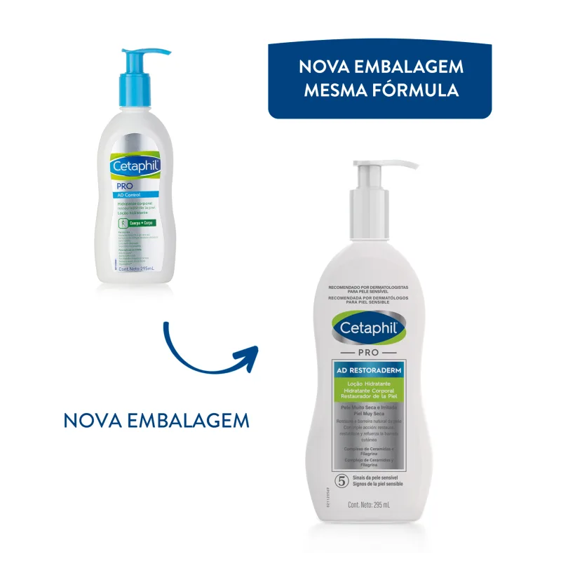 Cetaphil Pro AD Restoraderm - Loção Hidratante Hipoalergênica 295ml