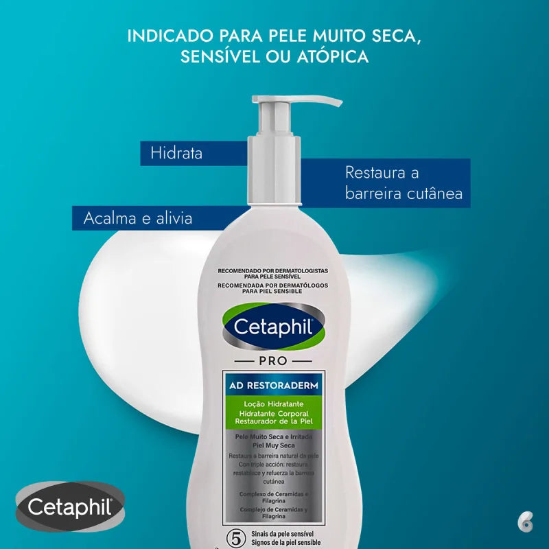 Cetaphil Pro AD Restoraderm - Loção Hidratante Hipoalergênica 295ml